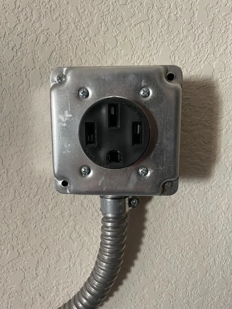 NEMA 14-50 outlet installed for Smart Home Electrical in Boscobel
